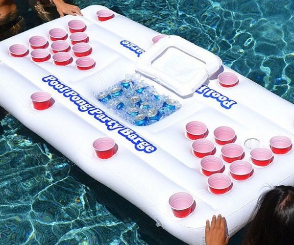 Floating Beer Pong Raft