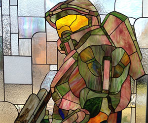 Halo Master Chief Stained Glass