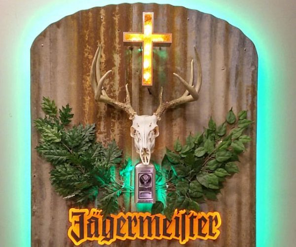 Realistic Jagermeister Logo Sign