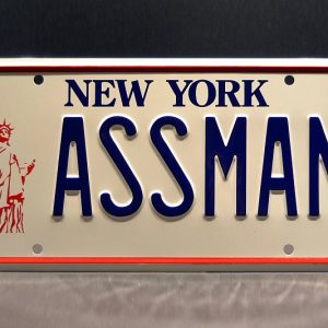 Seinfeld Kramer’s Ass Man License Plate