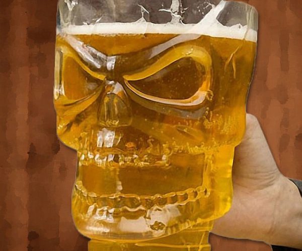 Skull Shaped Beer Pitcher