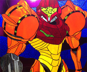 Super Metroid Stained Glass