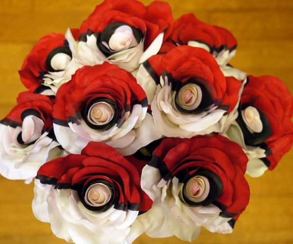 Colored Pokeball Roses
