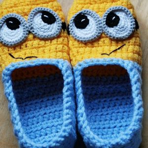 DIY Crochet Minion Slippers