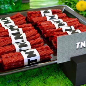 DIY Minecraft TNT Party Wraps