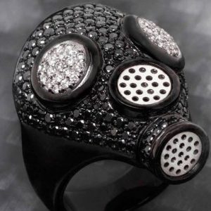 Gas Mask Diamond Ring