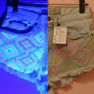 Glow In The Dark Jean Shorts