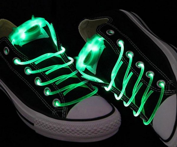 Green Light Up Shoelaces