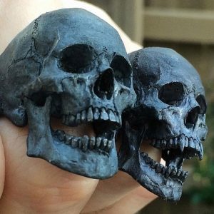 Hand Carved Skull Rings