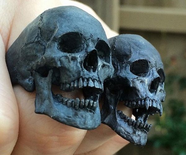 Hand Carved Skull Rings