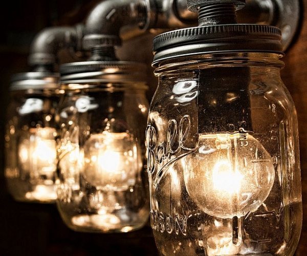 Mason Jar Vanity Light