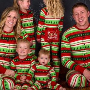 Matching Striped Christmas Pajamas