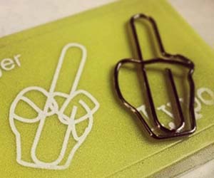 Middle Finger Paperclips