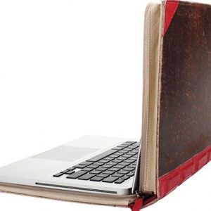 Old Leather Book Laptop Case