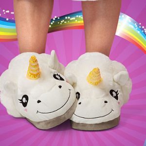 Plush Unicorn Slippers