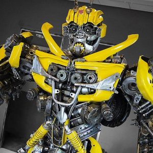 Recycled Metal Bumblebee Statue