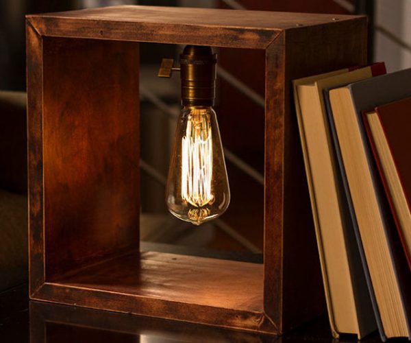 Shadow Box Edison Lamp