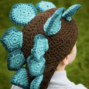 Stegosaurus Crochet Hat