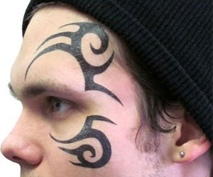 Tribal Face Temporary Tattoo