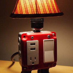 USB Charger Outlet Lamp