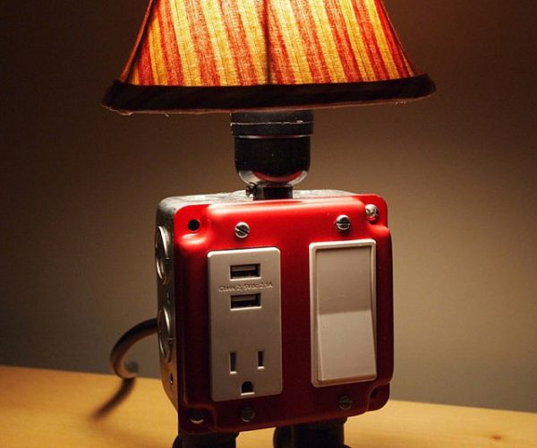 USB Charger Outlet Lamp