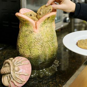 Alien Egg Ceramic Cookie Jar