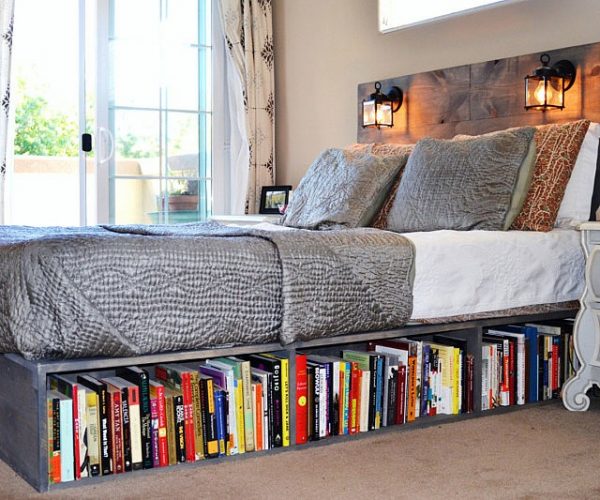 Bookshelf Bed Frame