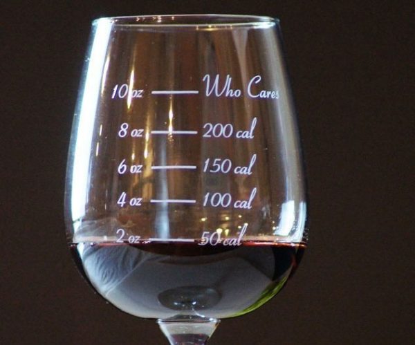 Calorie Counting Wine Glass