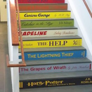 Classic Book Stair Decals