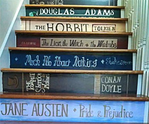 Classic Book Staircase Stickers