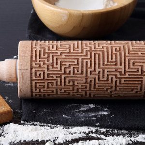 Engraved Maze Rolling Pin