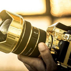 Gold Nikon DSLR