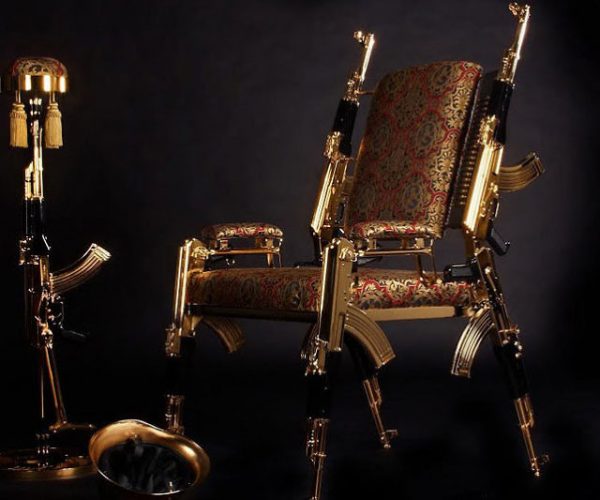 Gold-Plated AK-47 Chair