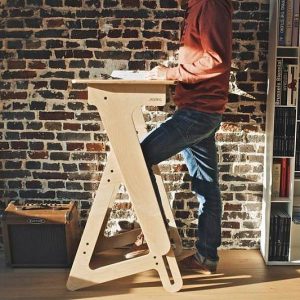 Height Adjustable Wood Standing Desk