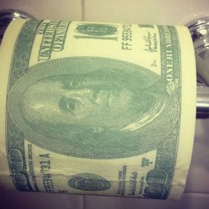 Hundred Dollar Bill Toilet Paper