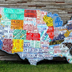 License Plate Map Of The USA