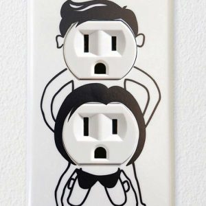 Naughty Outlet Cover Decal