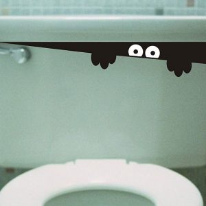 Peeking Toilet Monster Decal