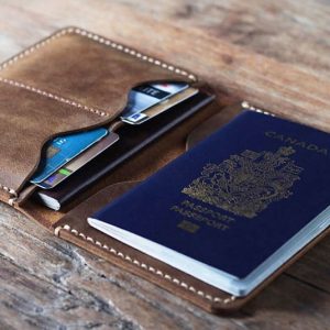 Personalized Leather Passport Wallet
