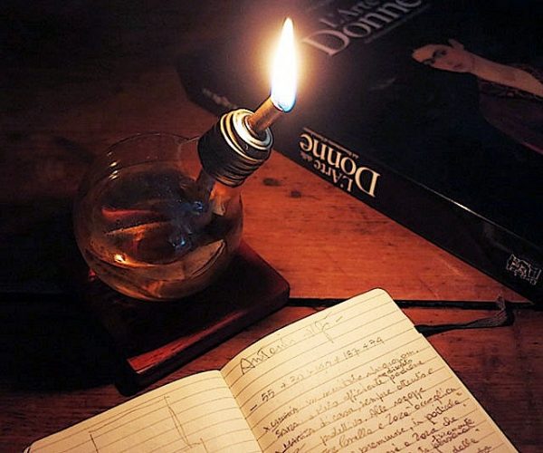 Recycled Vintage Bulb Oil Lamp