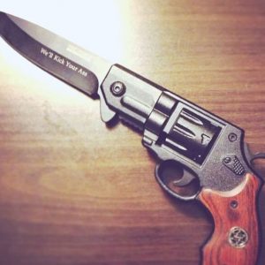 Revolver Gun Knife