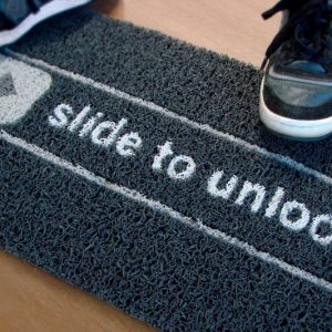 Slide To Unlock Doormat