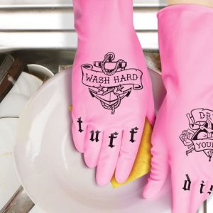 Tattooed Dishwashing Gloves