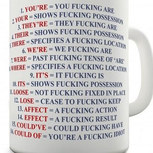Vulgar Grammar Lesson Mug
