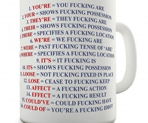 Vulgar Grammar Lesson Mug