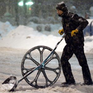 Wheeled Snow Shovel