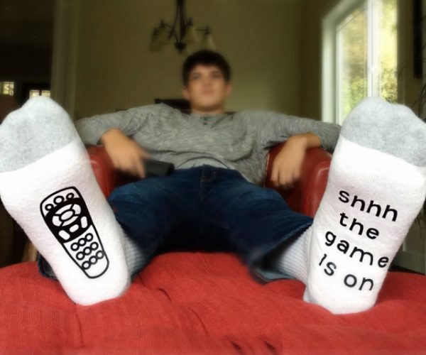 Shhh The Game Is On Socks