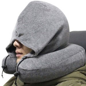 Memory Foam Neck Pillow With Hoodie