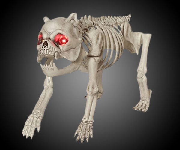 Skeleton Dog with LED Eyes