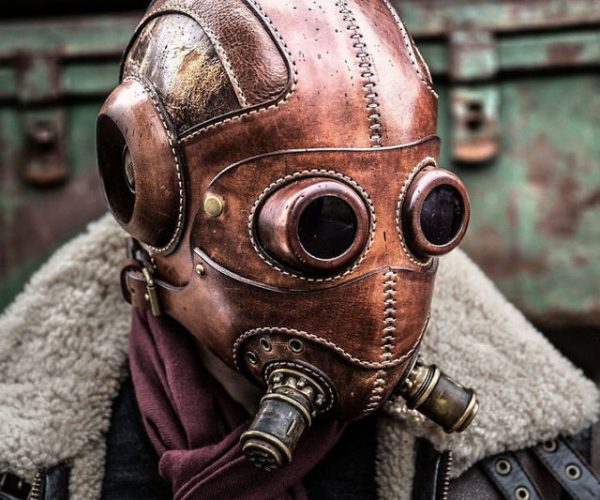 Dust Angel Steampunk Leather Mask